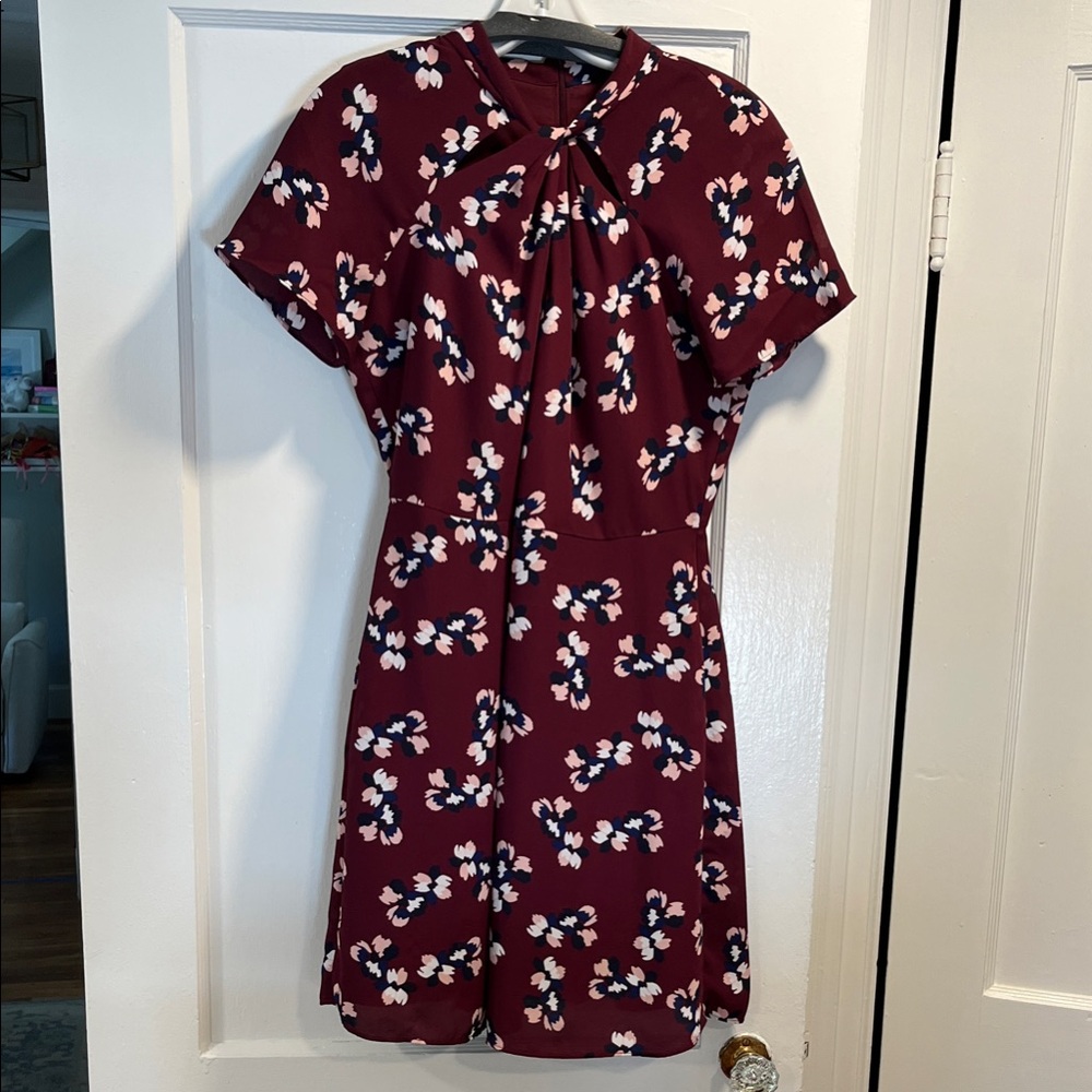 Floral Burgundy Dress